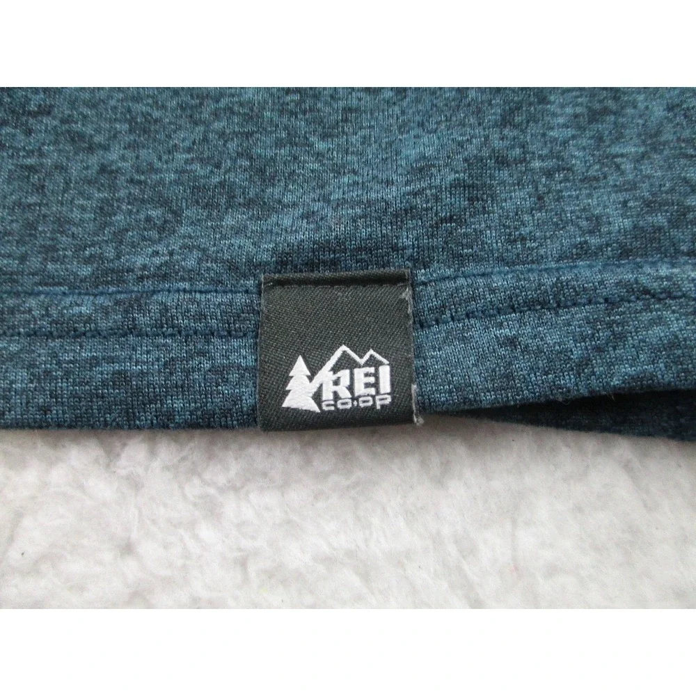 REI Coop Sweater‎ Mens XL 1/2 Zip Pullover Hiking Green Stretch Active Light